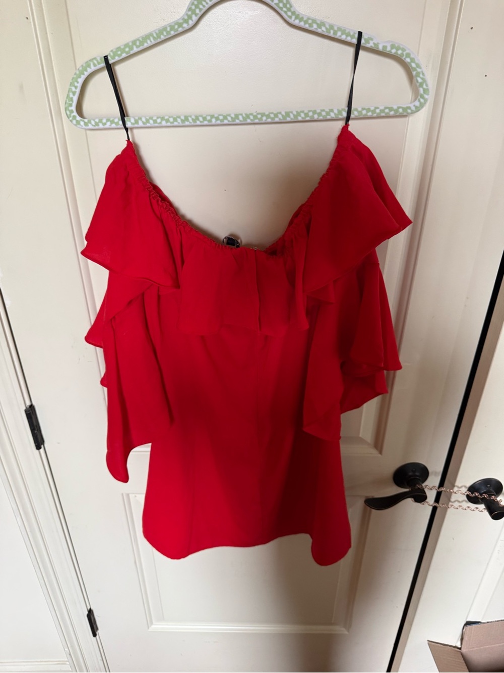 Lulu's Red Off-Shoulder Dress - Picture 3 of 4
